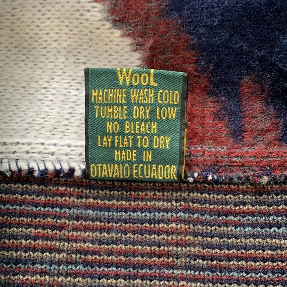 Tejidos Ruminahui Vintage Alpaca Wool Western Cowboy Horse Hooded Sweater Jacket - Picture 10 of 14